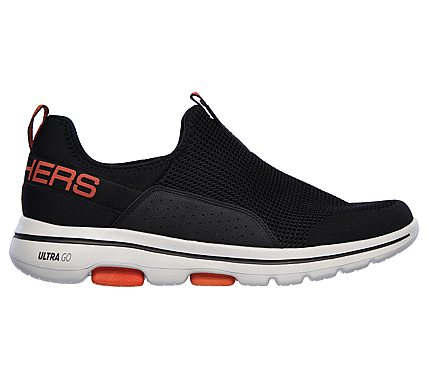 GO WALK 5 - DOWNDRAFT, BLACK/ORANGE Footwear Right View