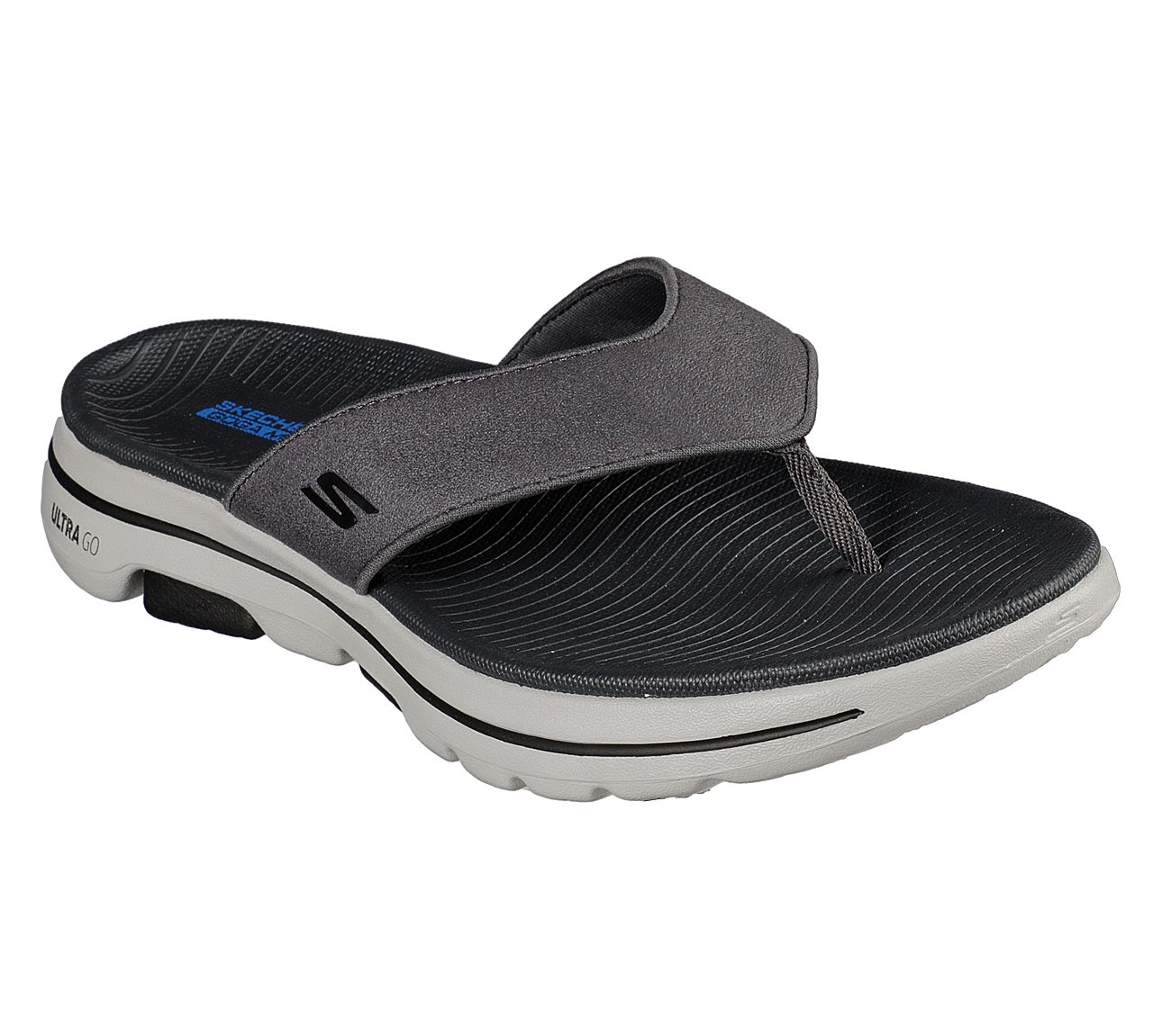 Skechers Charcoal Go Walk 5 Varson Mens Slippers - Style ID: 229005 | India