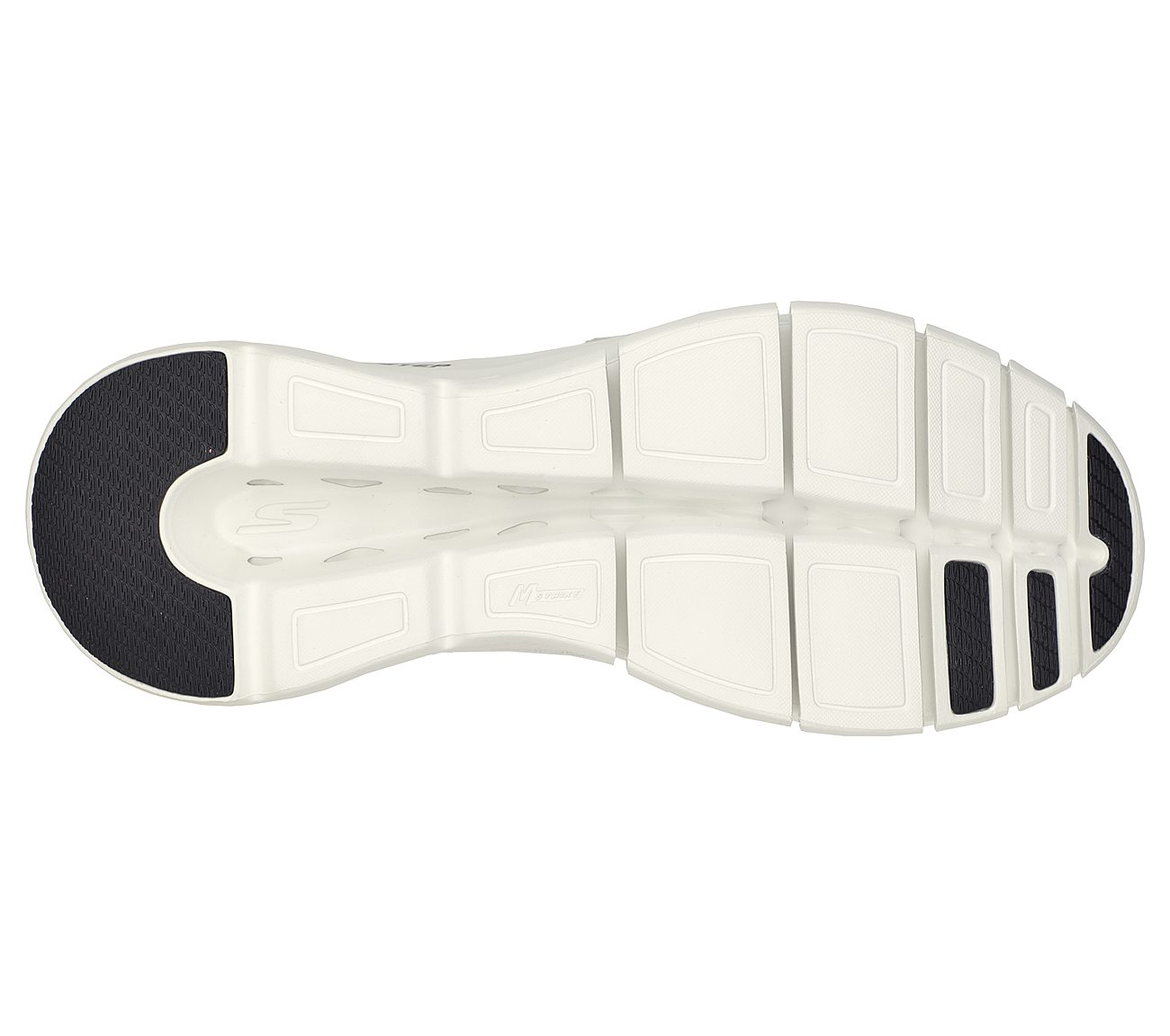 GO RUN GLIDE-STEP FLEX-RADAR, WHITE BLACK Footwear Bottom View