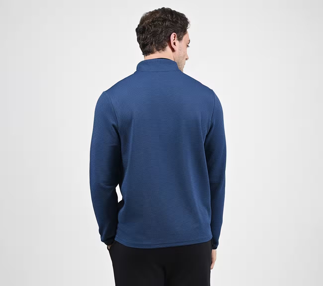 SKECH-KNITS BURST 1/4 ZIP, ROYAL Apparels Left View