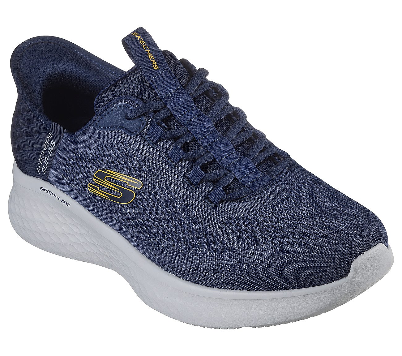 SKECHERS SLIP-INS: SKECH-LITE PRO - PRIMEBASE, NAVY/YELLOW Footwear Right View