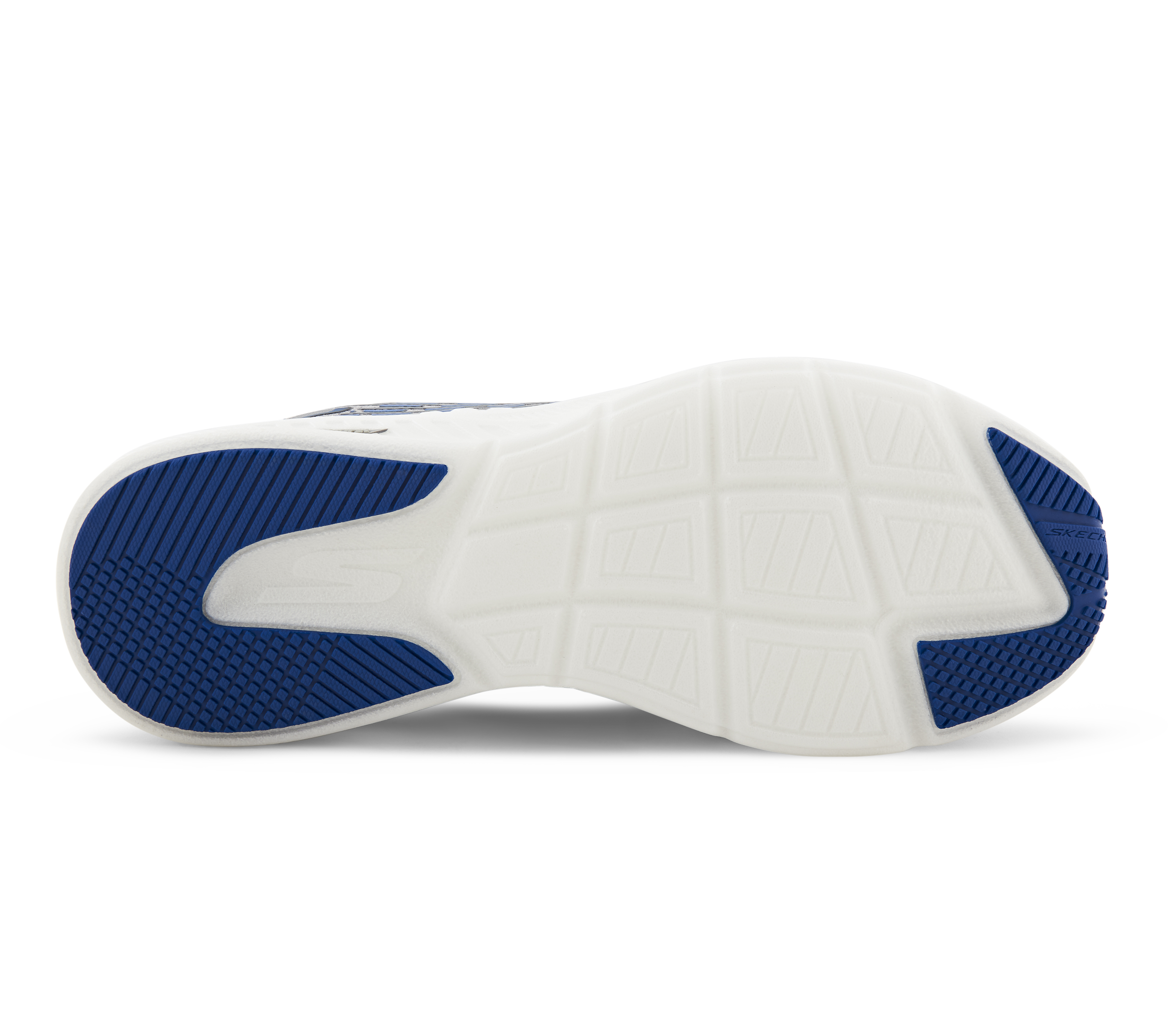 GO RUN HYPER BURST - HAPTIC R, GREY/BLUE Footwear Bottom View