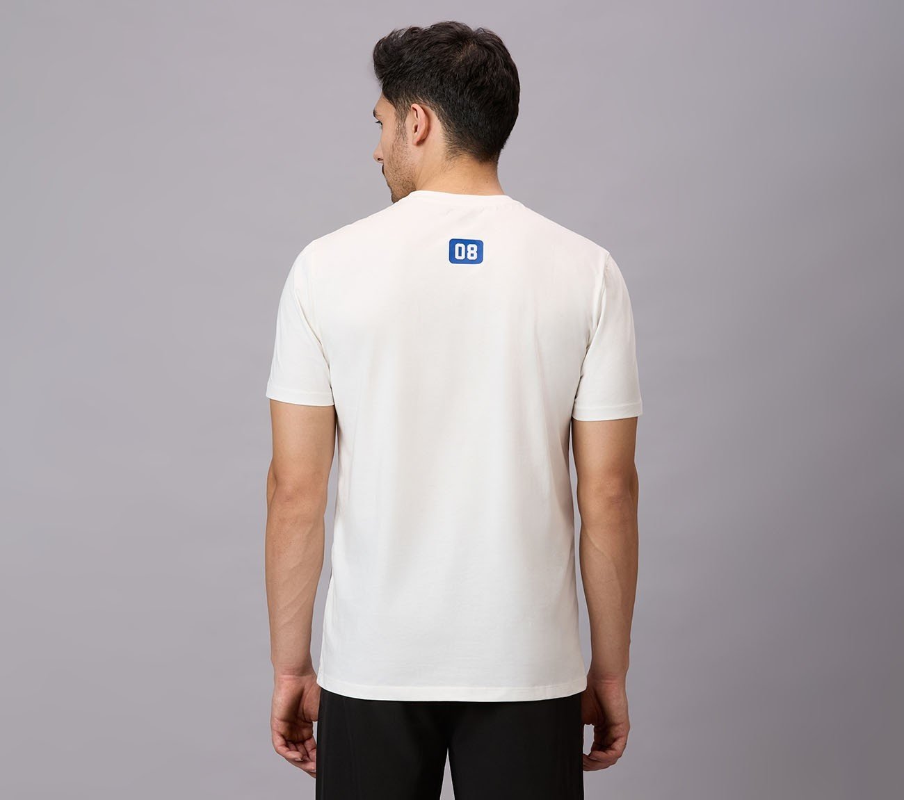 MUMBAI INDIANS DISTRESSED GRAPHIC TEE, WHITE