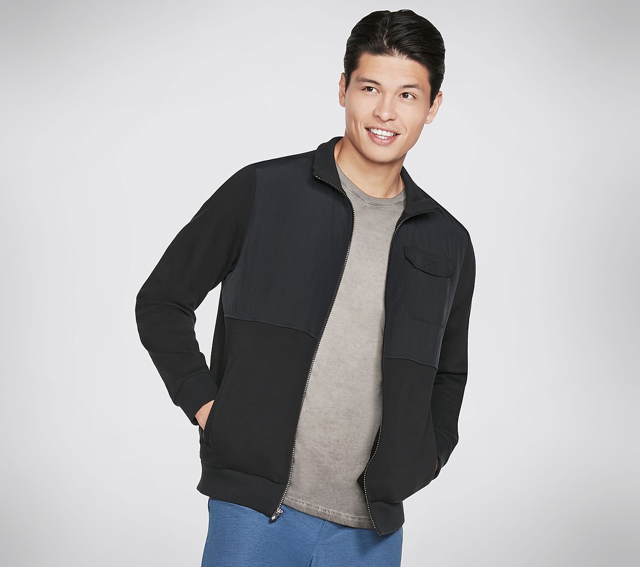 HYBRID CARGO JKT, BBBBLACK Apparels Lateral View