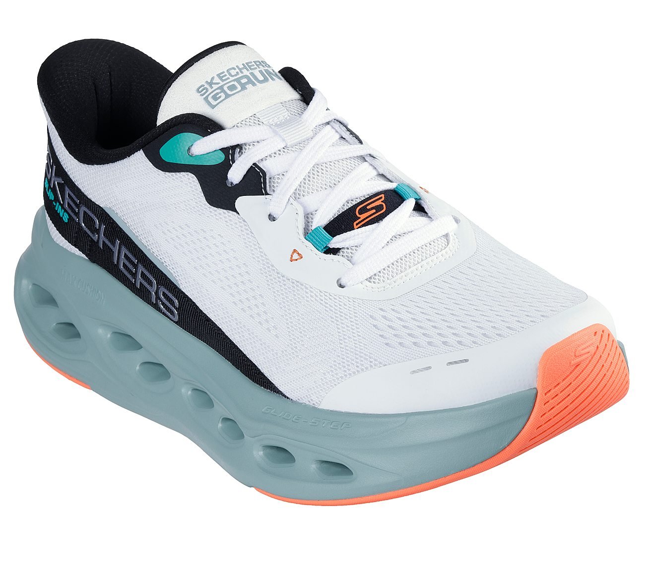 MAX CUSHIONING GLIDE-STEP - A, WHITE/MULTI Footwear Right View
