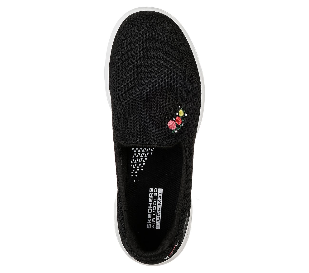 GO WALK EVOLUTION ULTRA-SATIS, BLACK/WHITE Footwear Top View