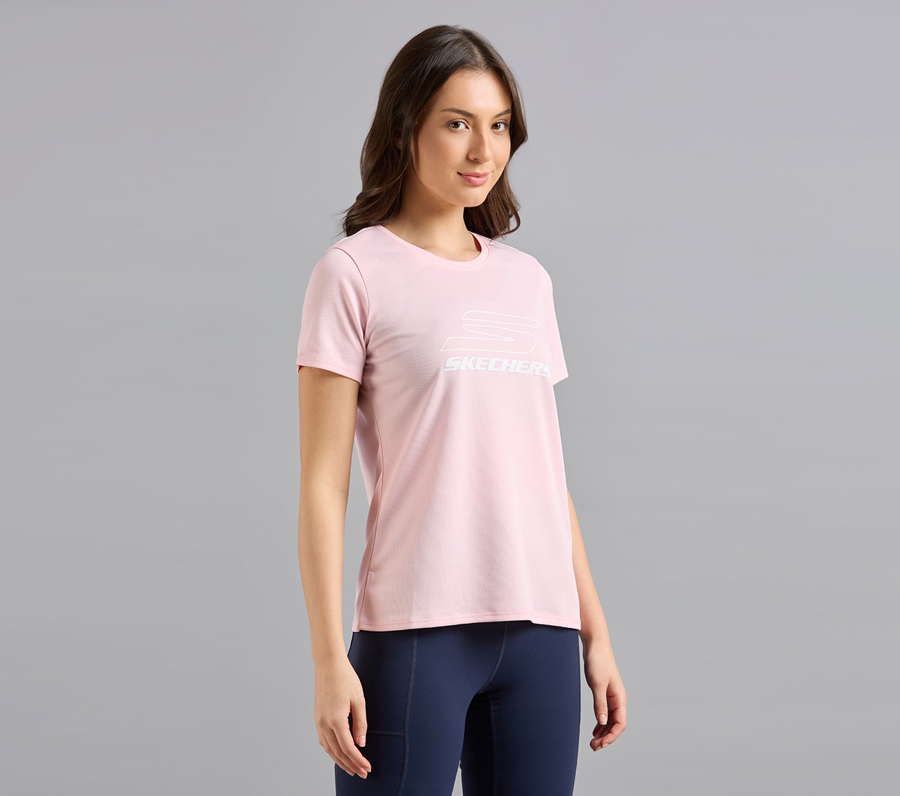 PERFORMANCE RUNNING T-SHIRT, WHITE/PINK