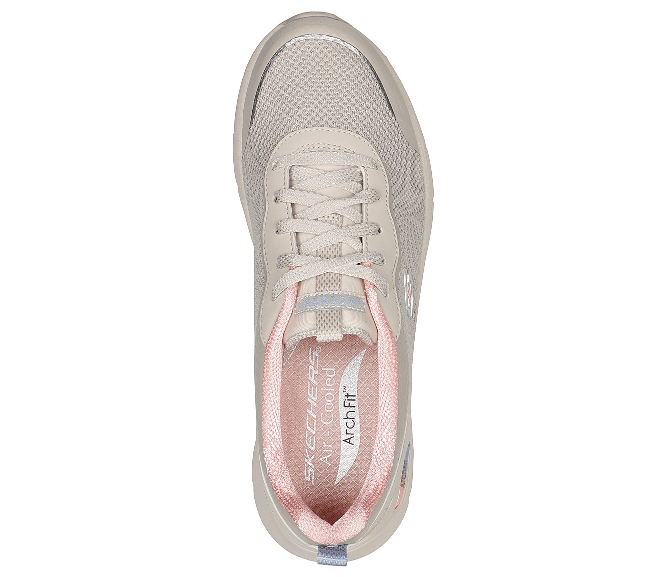 SKECH-AIR ARCH FIT - SOOTHING, TAUPE/PINK Footwear Top View