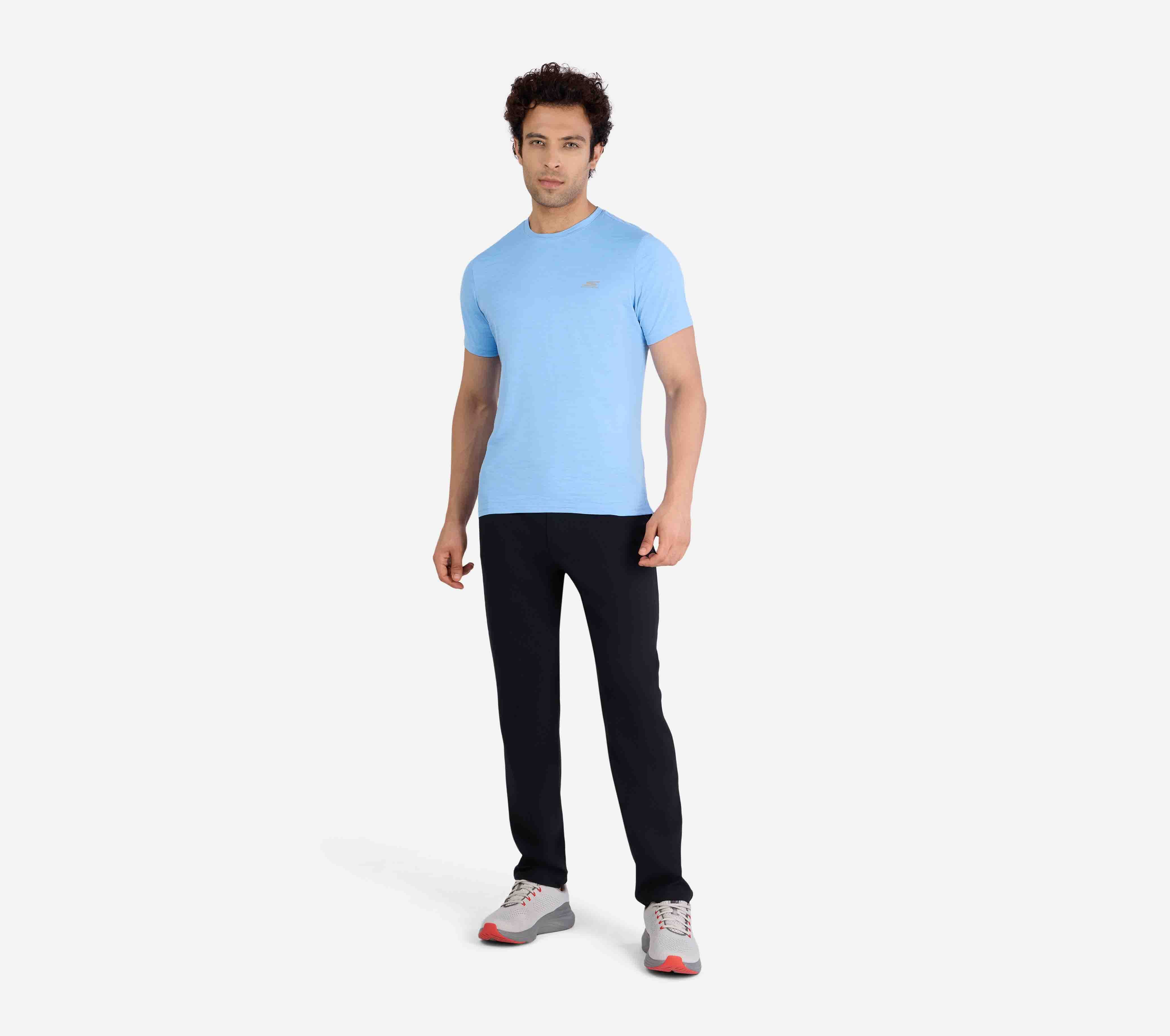 SS JACQUARD PATTERN T-SHIRT, PEACH Apparel Left View