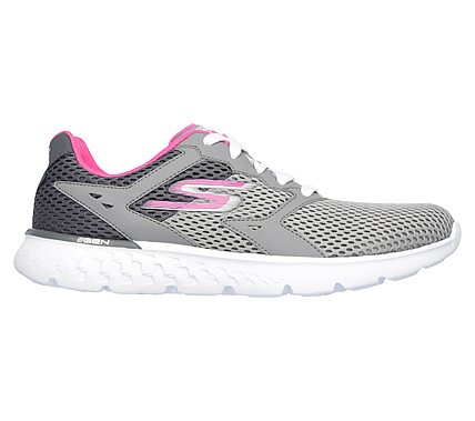 GO RUN 400, CHARCOAL/HOT PINK Footwear Right View