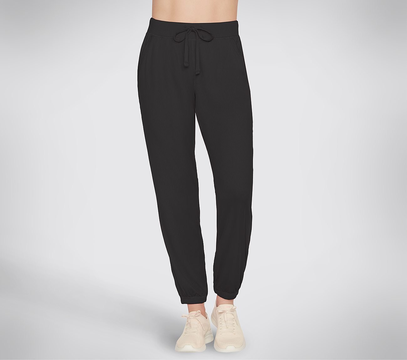 GODRI RESTORATIVE RIB JOGGER, BBBBLACK Apparels Lateral View