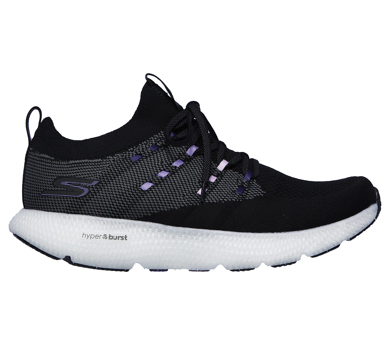 GO RUN 7 -, BLACK/PURPLE Footwear Right View