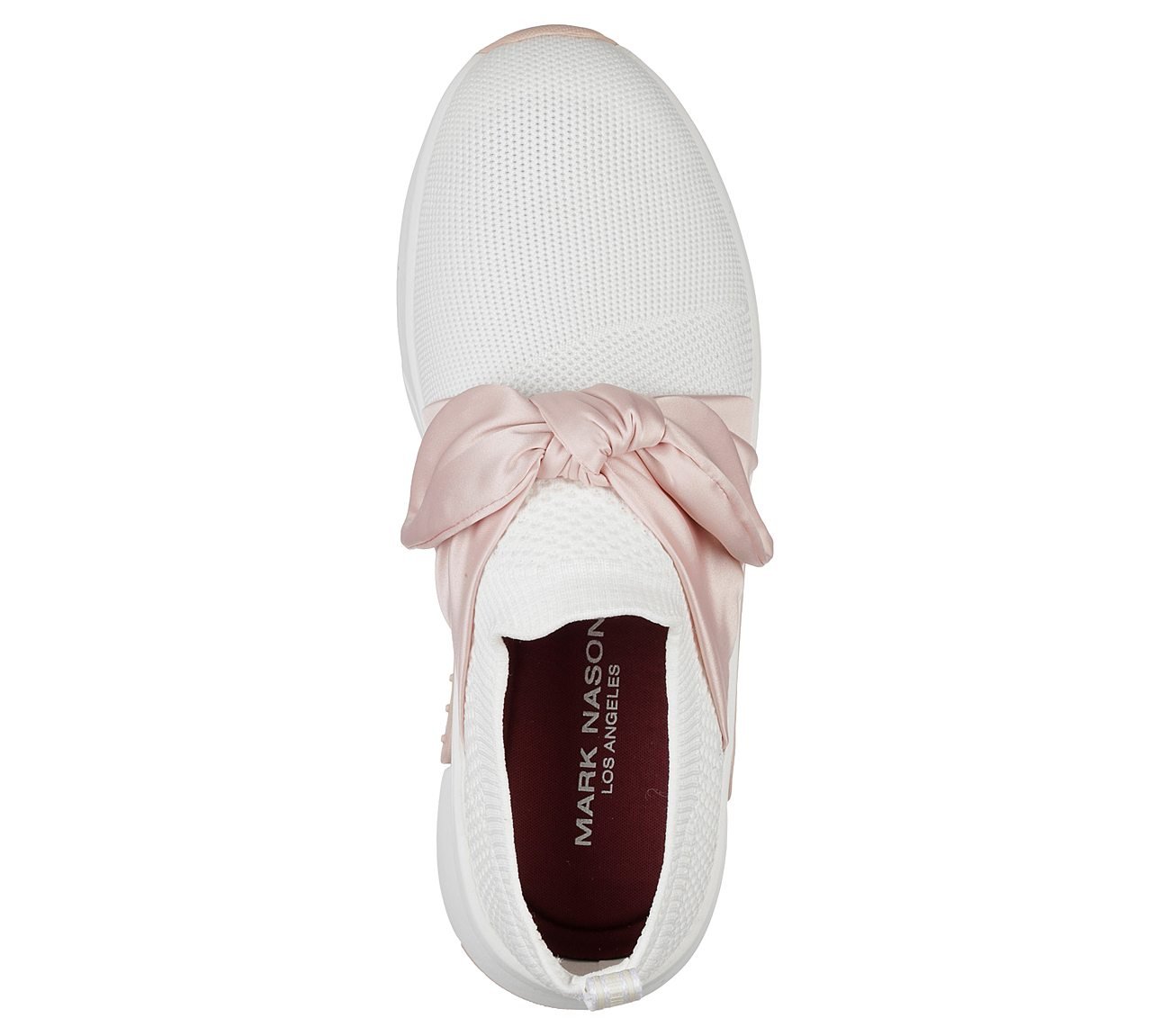 MODERN JOGGER - DEBBIE, WHITE/PINK Footwear Top View