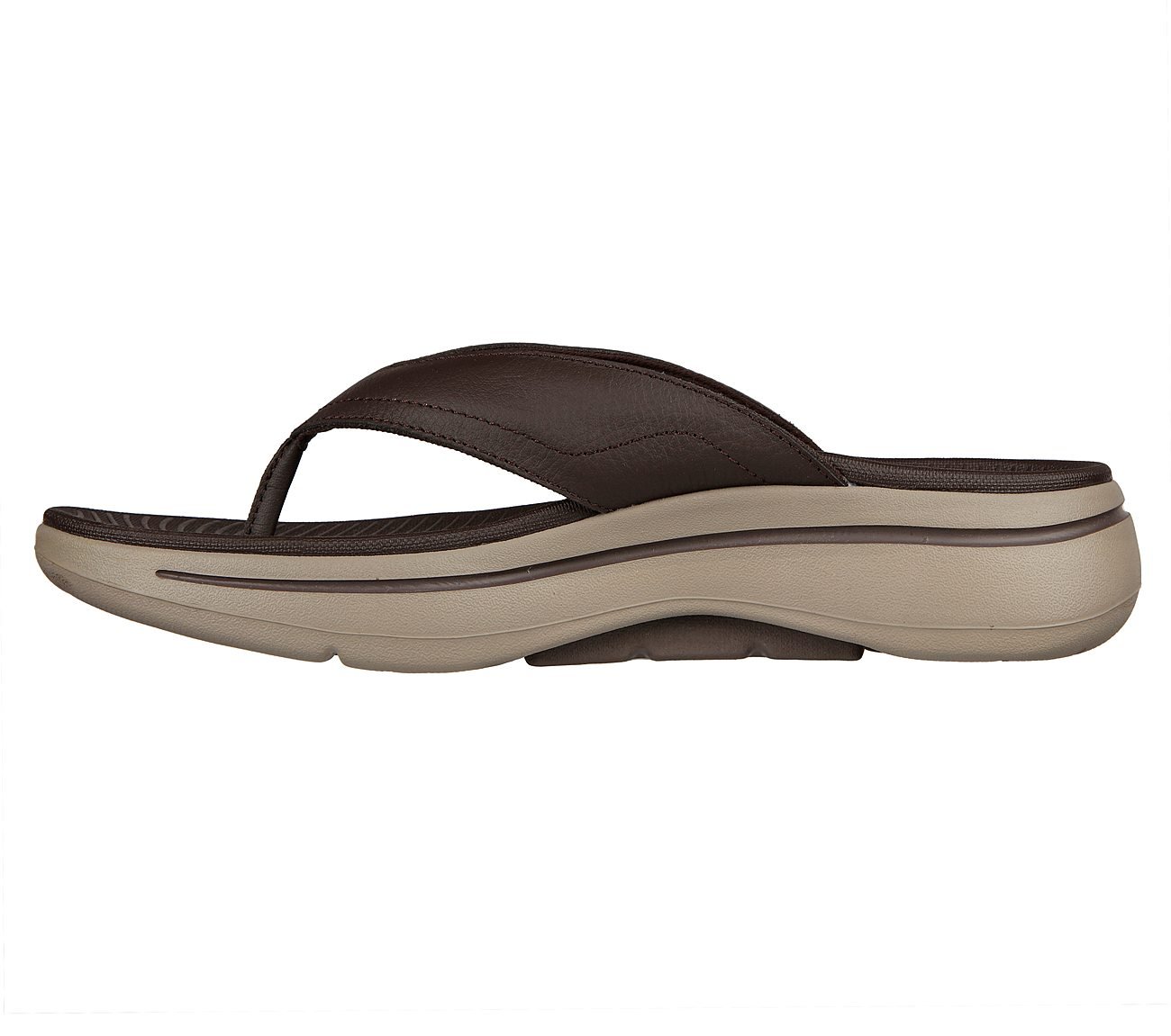 GO WALK ARCH FIT SANDAL, BROWN Footwear Left View