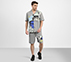 MENS ANIME STREET SHIRT, STONE/NATURAL