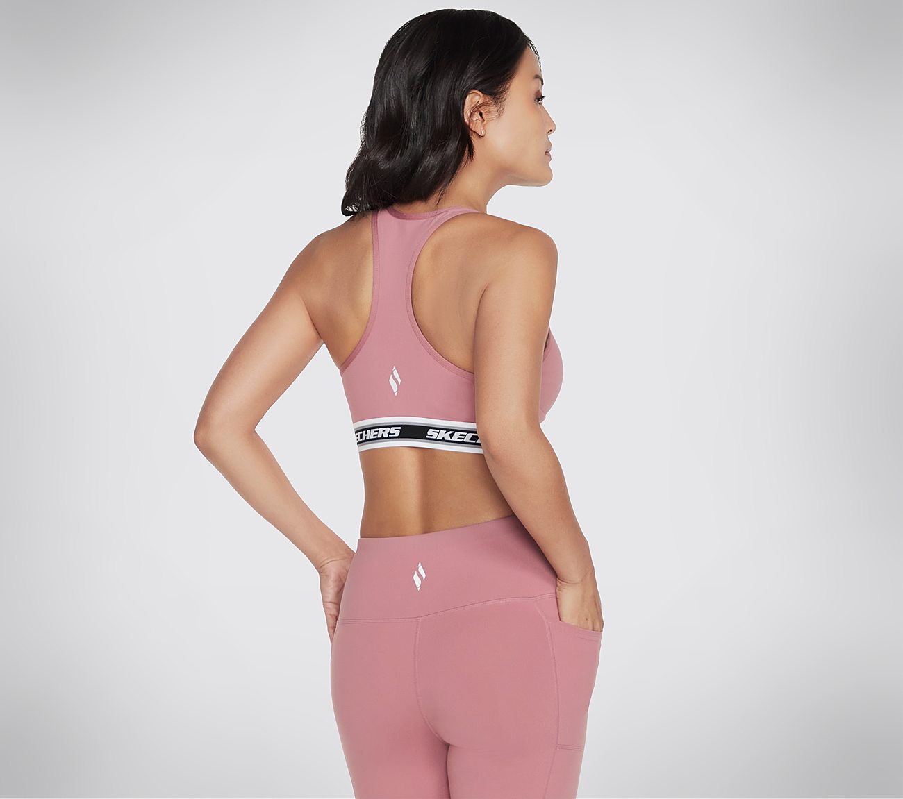 GOFLEX JACQUARD BRA, MMAUVE Apparels Top View