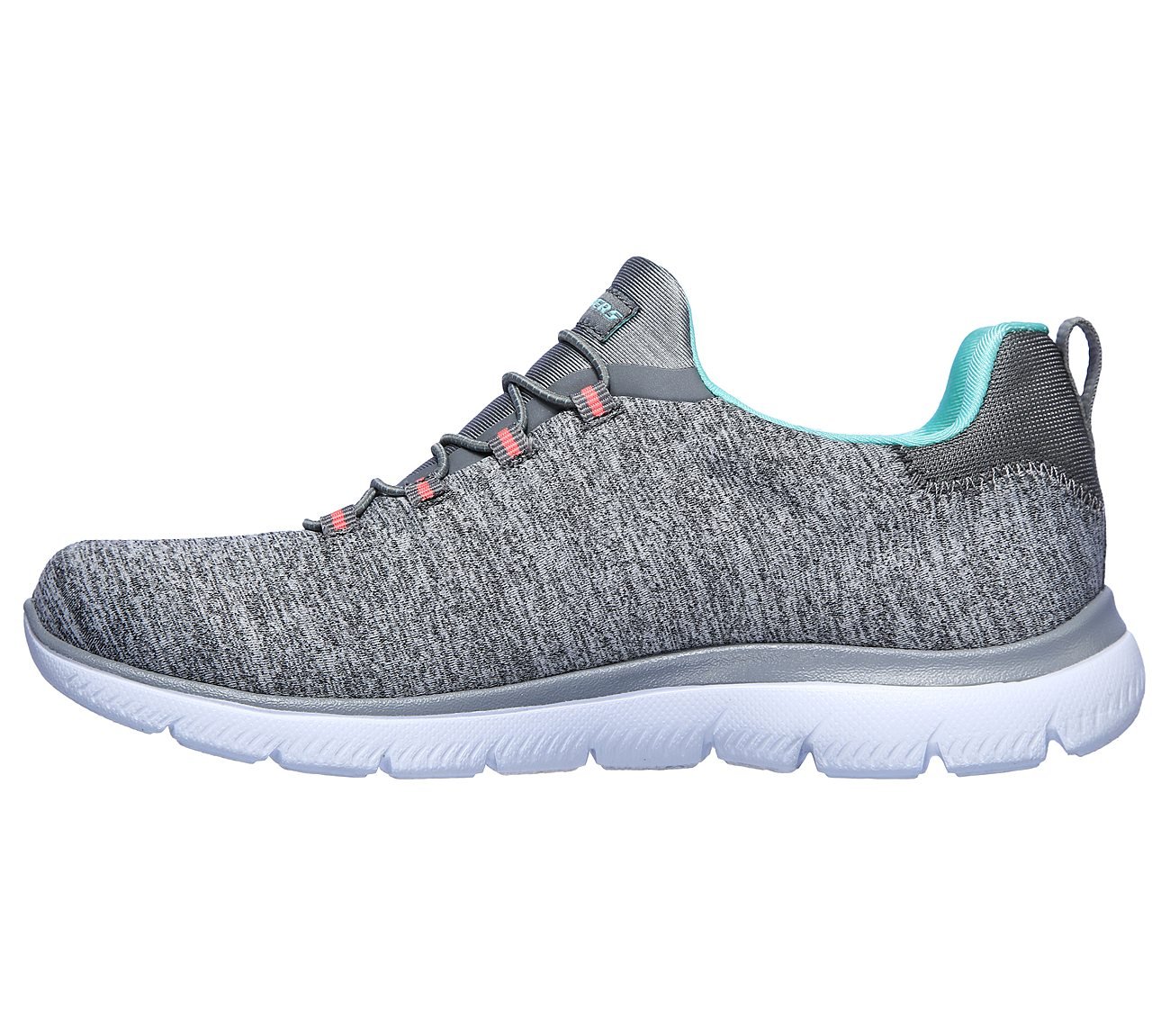 SUMMITS - QUICK GETAWAY, GREY/MINT Footwear Left View