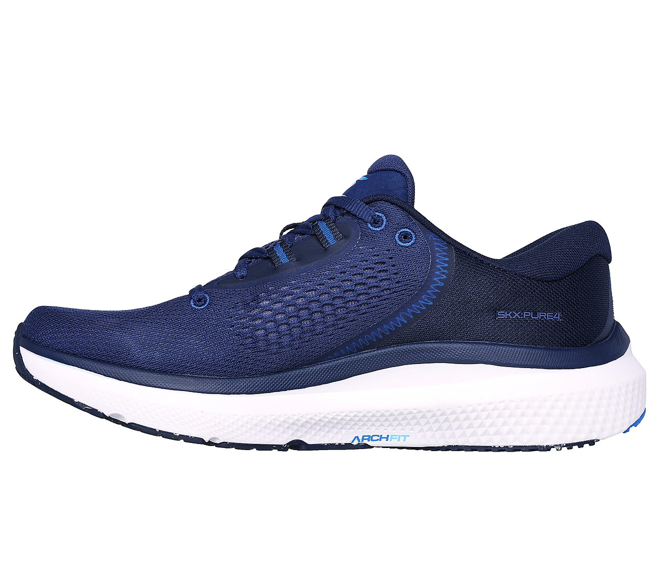 GO RUN PURE 4, NAVY/BLUE Footwear Left View