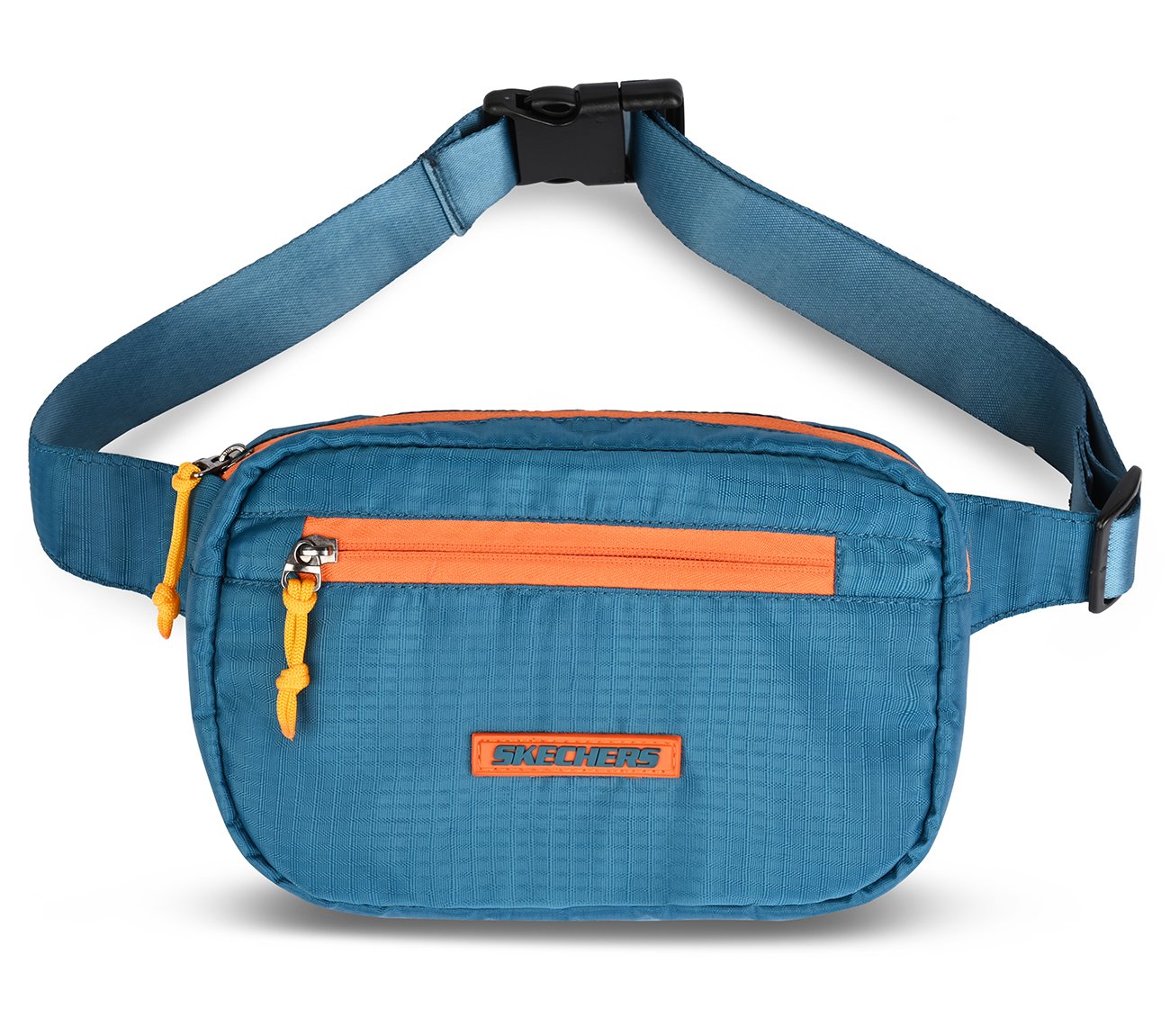 SKECHERS COLORBLOCK WAISTBAG, TURQ/ORG
