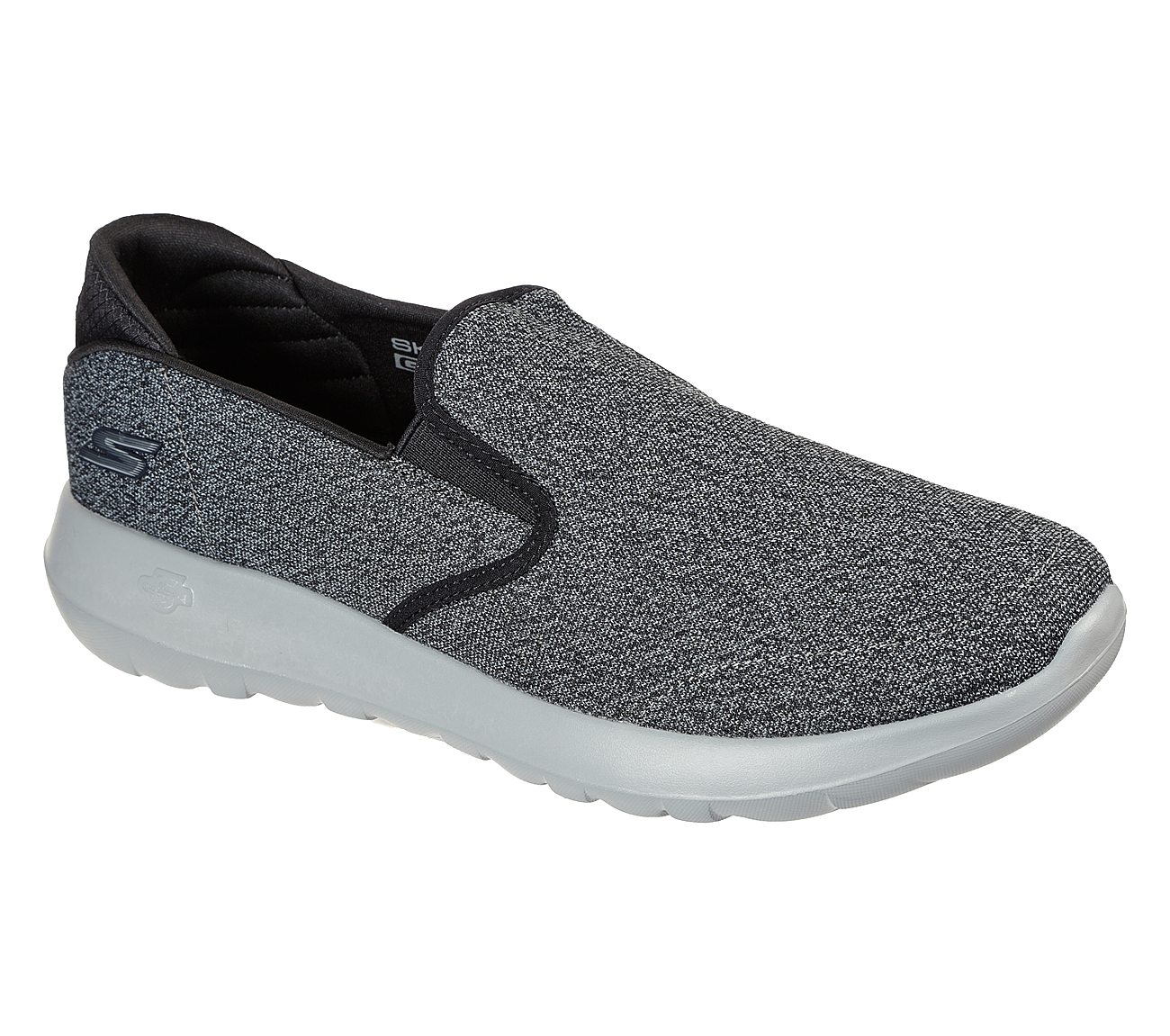 GO WALK MAX - MEADOWS, BLACK/GREY Footwear Lateral View