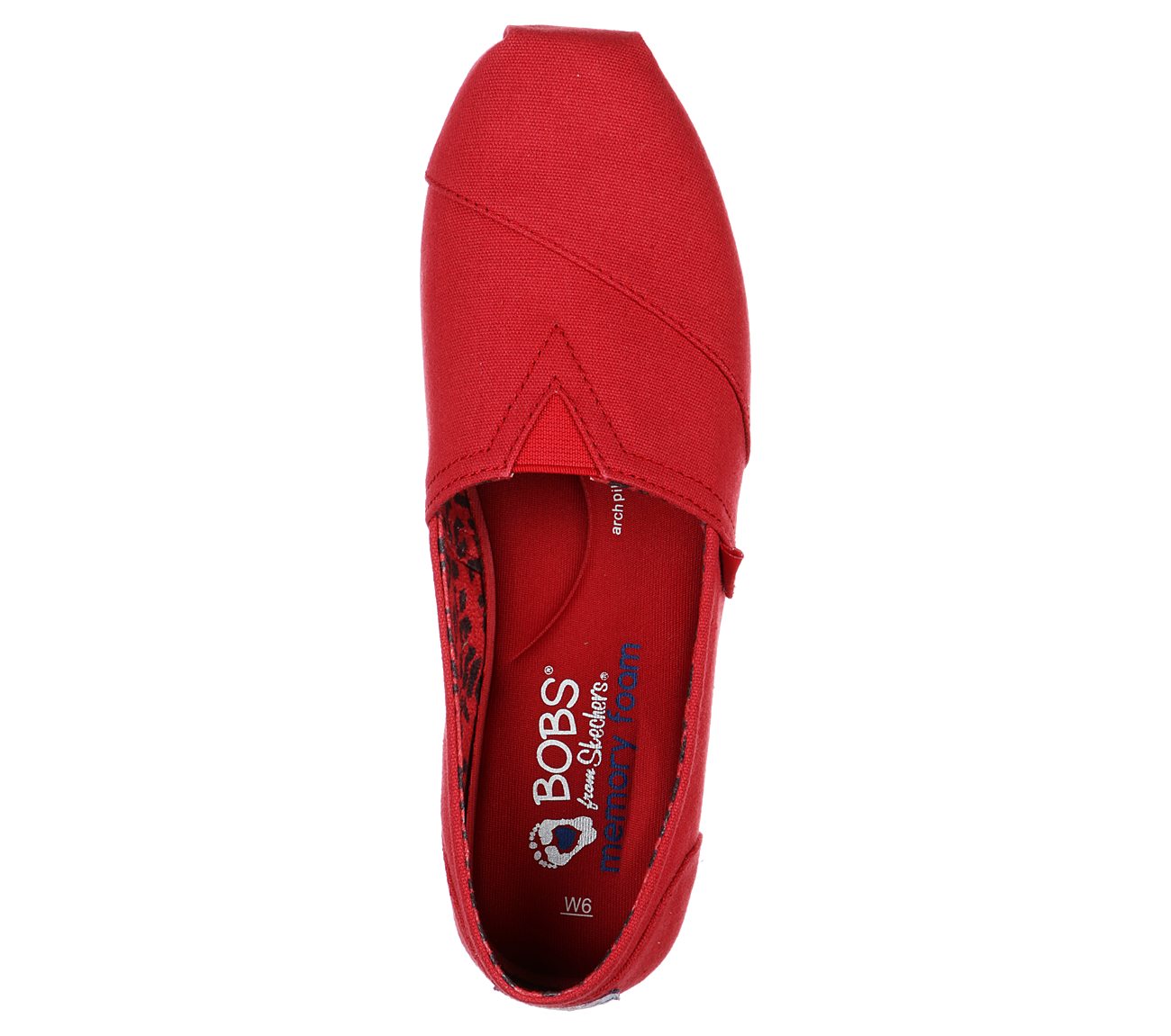 BOBS PLUSH - PEACE & LOVE, DDARK RED Footwear Top View
