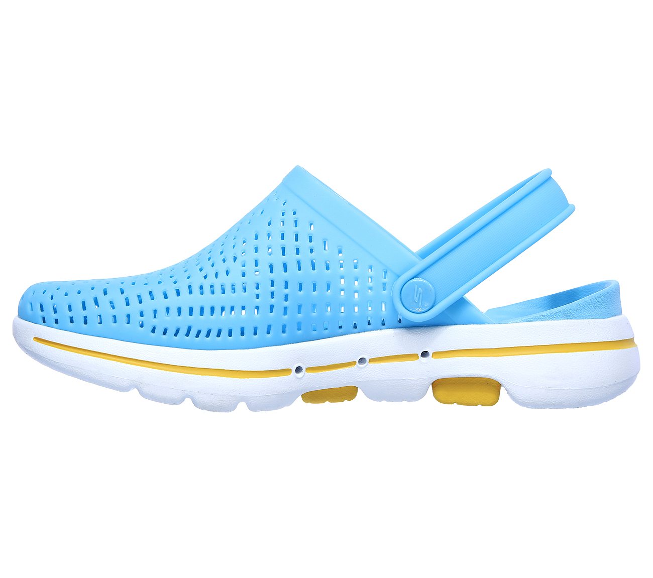 GO WALK 5 FOAMIES - ASTONISHE, BLUE Footwear Left View