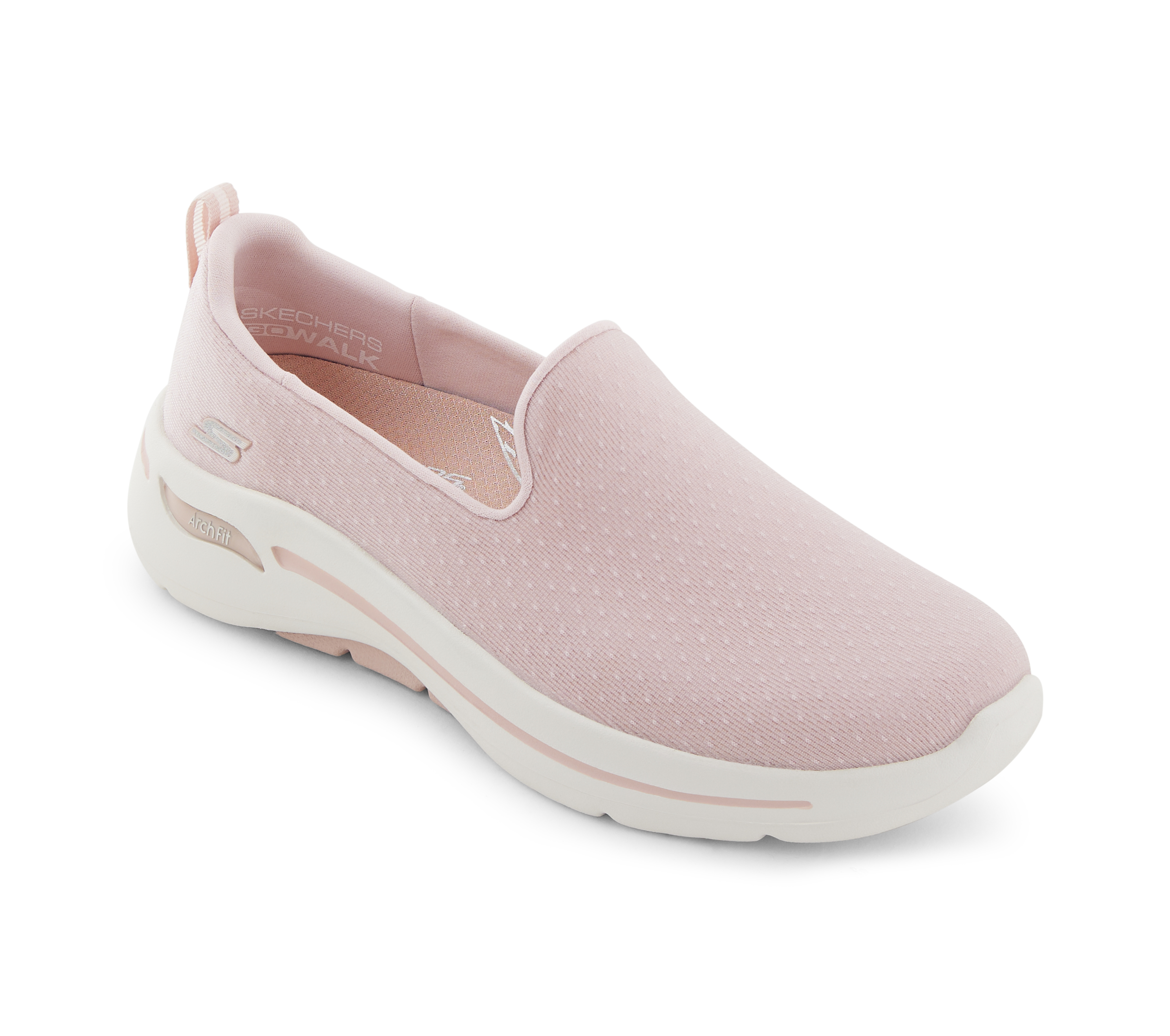 GO WALK ARCH FIT - MORNING ST, LLLIGHT PINK Footwear Lateral View