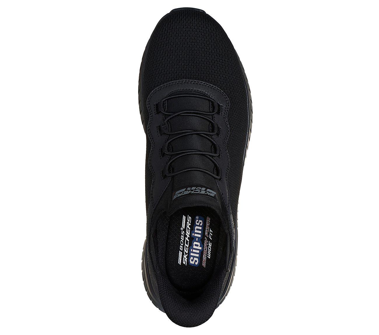 SKECHERS SLIP-INS: BOBS SPORT SQUAD CHAOS- Daily Hype, BBLACK Footwear Top View