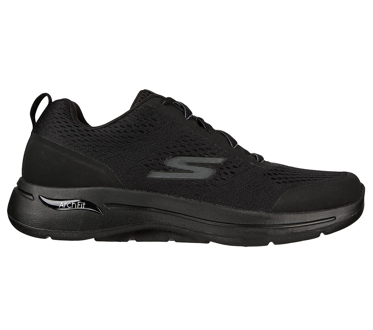 Skechers Black Go Walk Arch Fit Idyllic Lace Up Shoes For Men Style ID ...