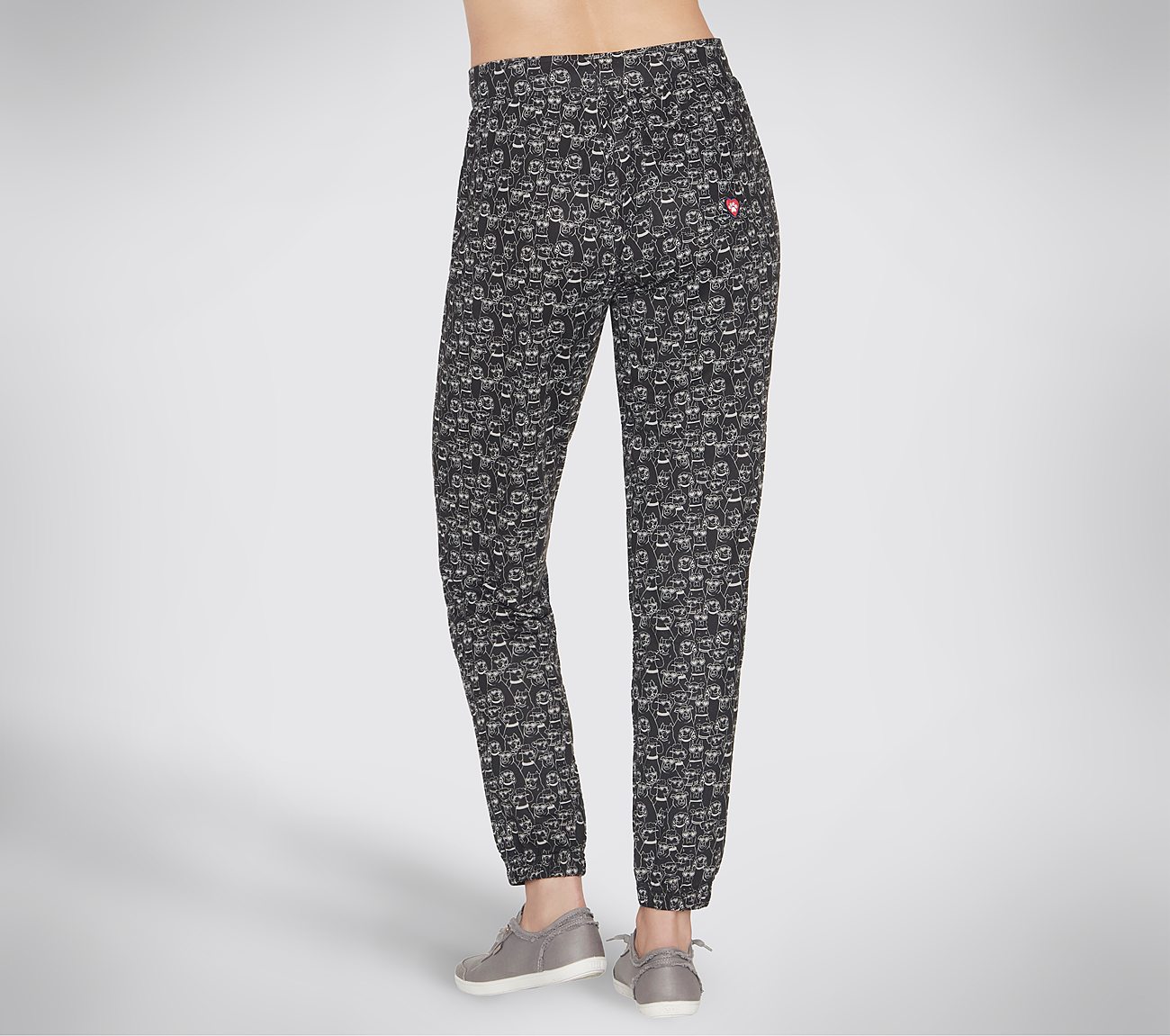 HEART EYES PEACHY PAWS JOGGER, BBBBLACK Apparels Top View