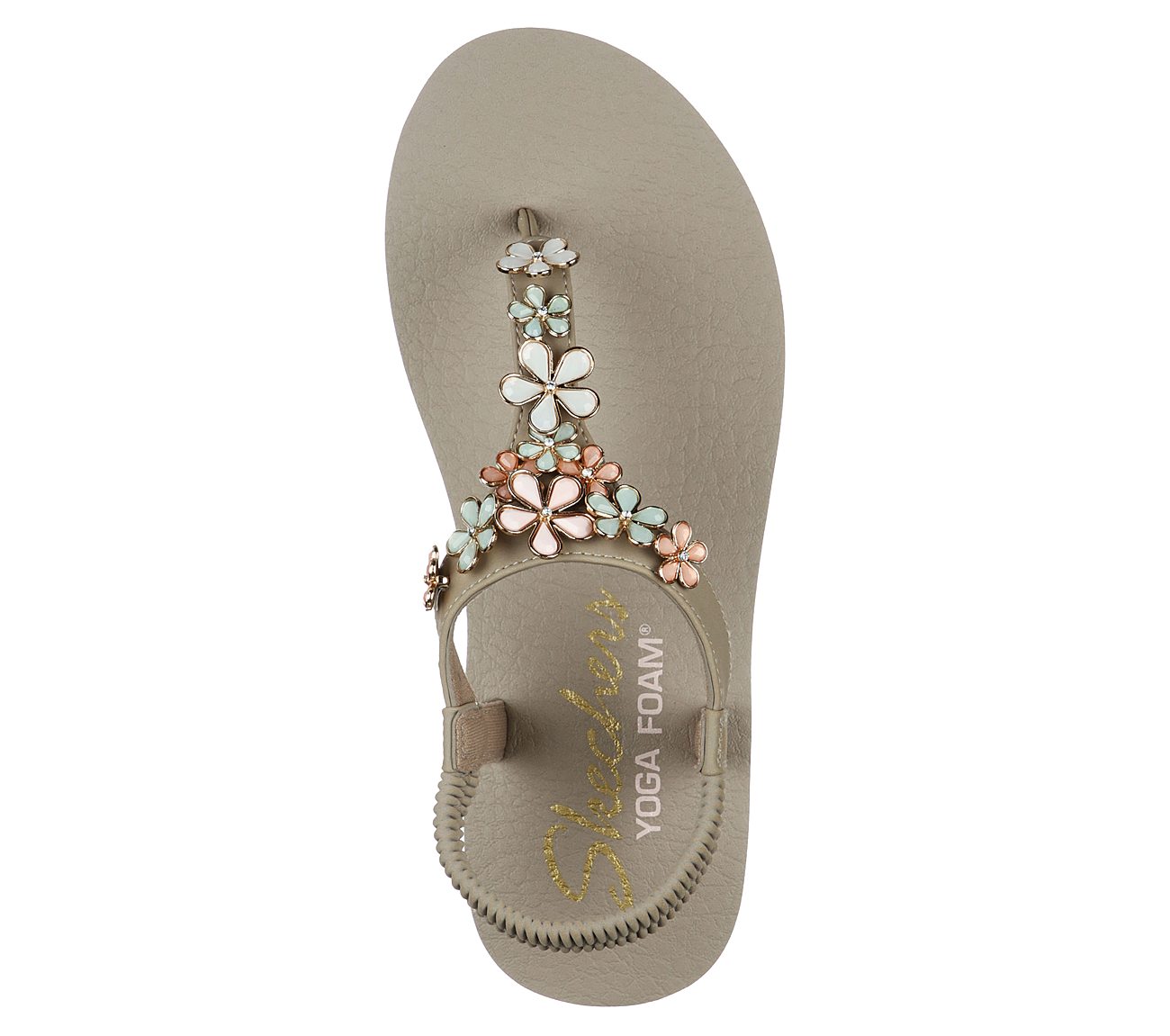 MEDITATION - GLASS DAISY, TAUPE/MULTI Footwear Top View