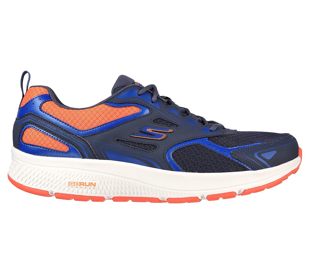 GO RUN CONSISTENT - VESTIGE, NAVY/ORANGE Footwear Right View