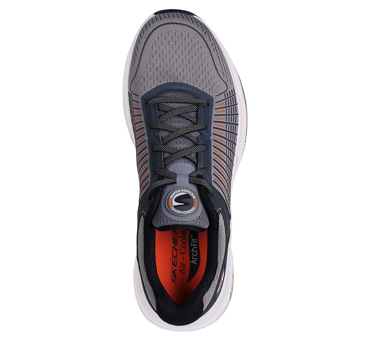 GO WALK DISTANCE WALKER - FUL, GREY/ORANGE Footwear Top View