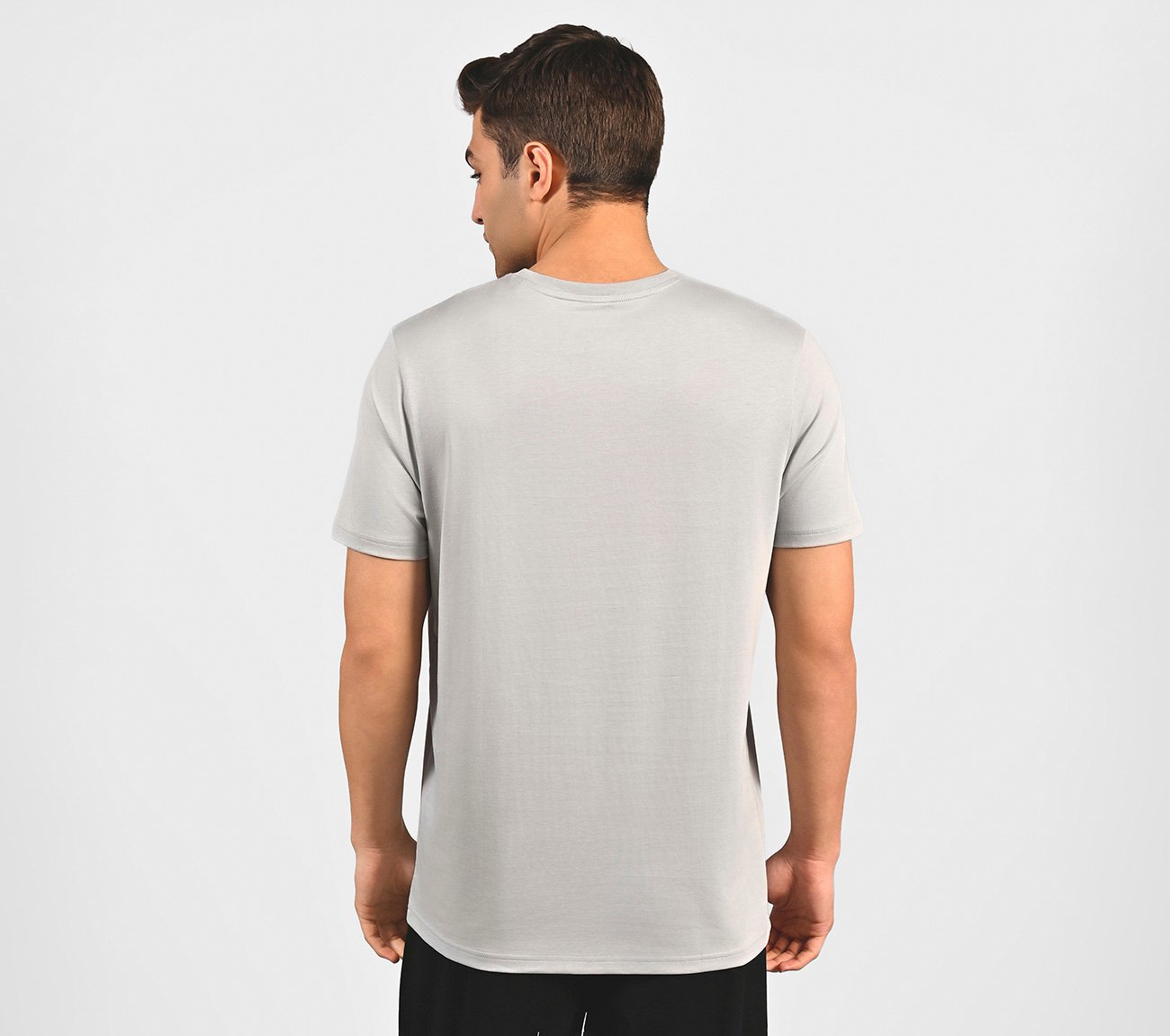 MARBLE  PRINT T SHIRT, CHARCOAL/LT. GRAY Apparel Left View