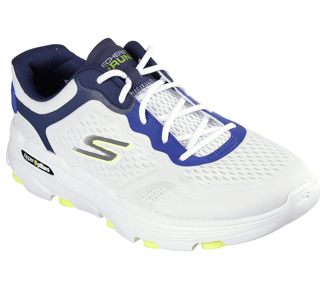 GO RUN 7, WHITE/NAVY Footwear Right View