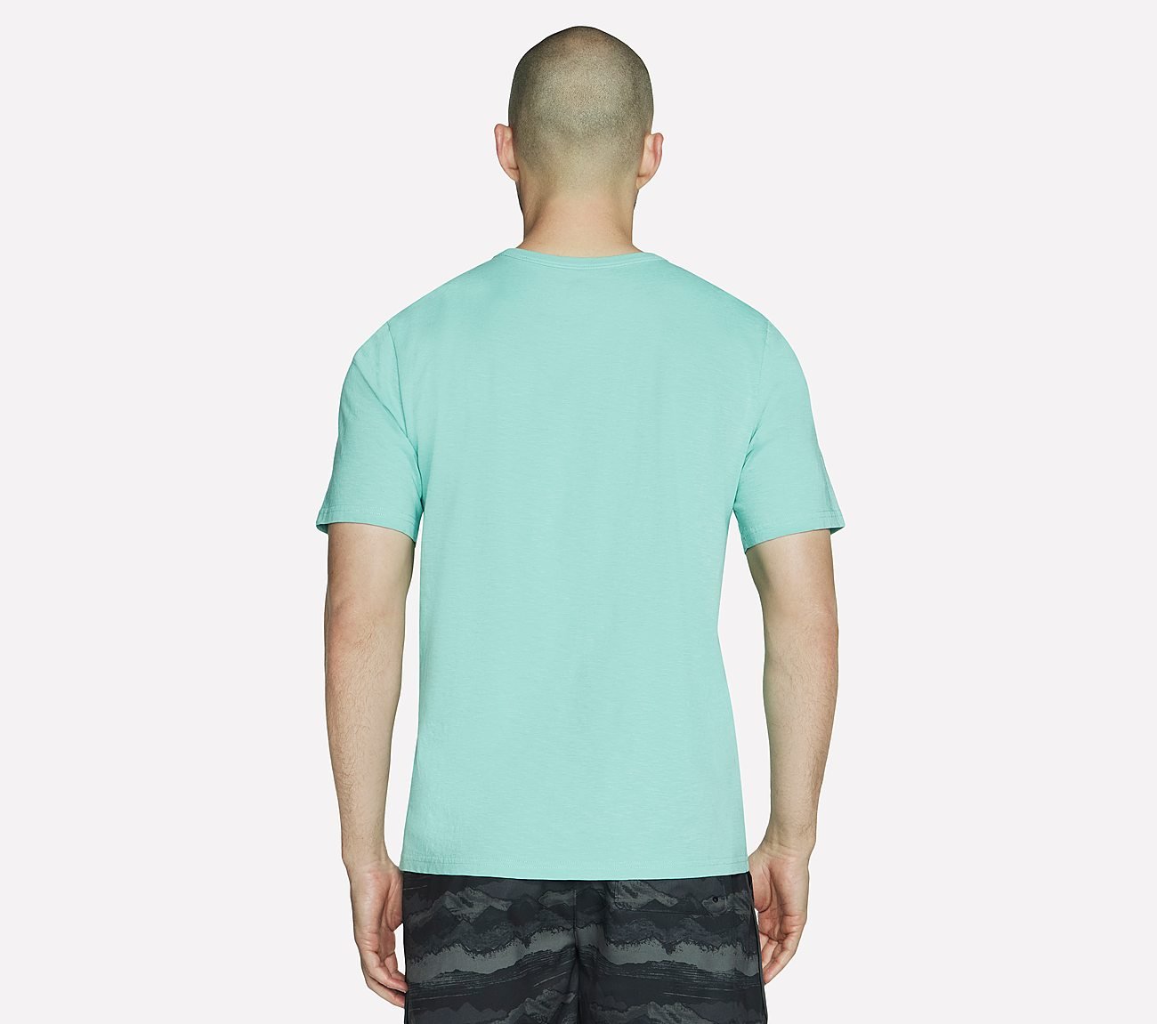 SKECH-BREEZE SLUB POCKET T-SHIRT, WHITE SAPPHIRE Apparel Top View