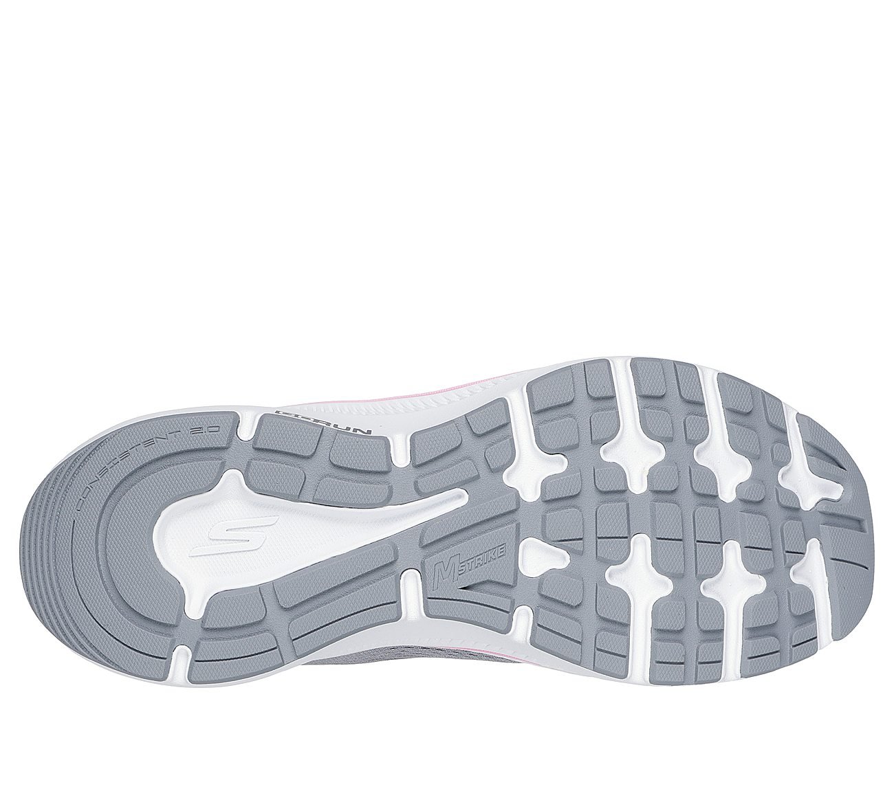 GO RUN CONSISTENT 2, GREY/PINK Footwear Bottom View