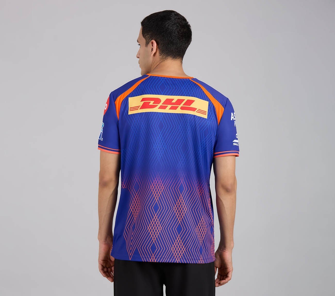 MUMBAI INDIANS IPL MEN'S TRAINING JERSEY 2026, ROYAL/NAVY/LIME