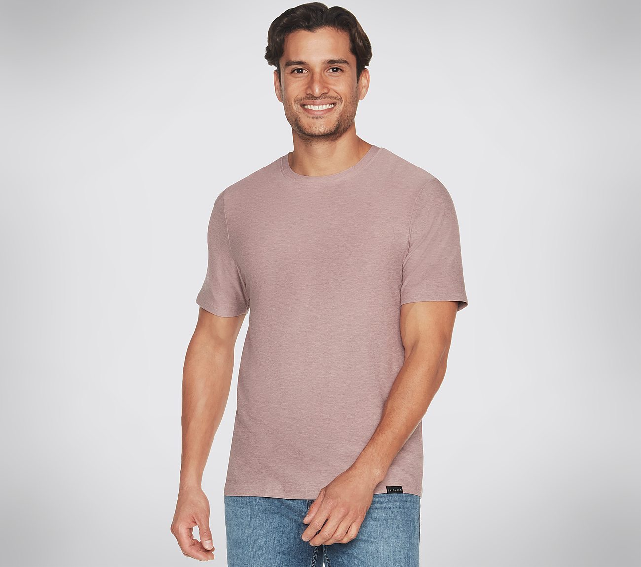 GODRI ALL DAY T-SHIRT, TAUPE/LAVENDER Apparels Lateral View