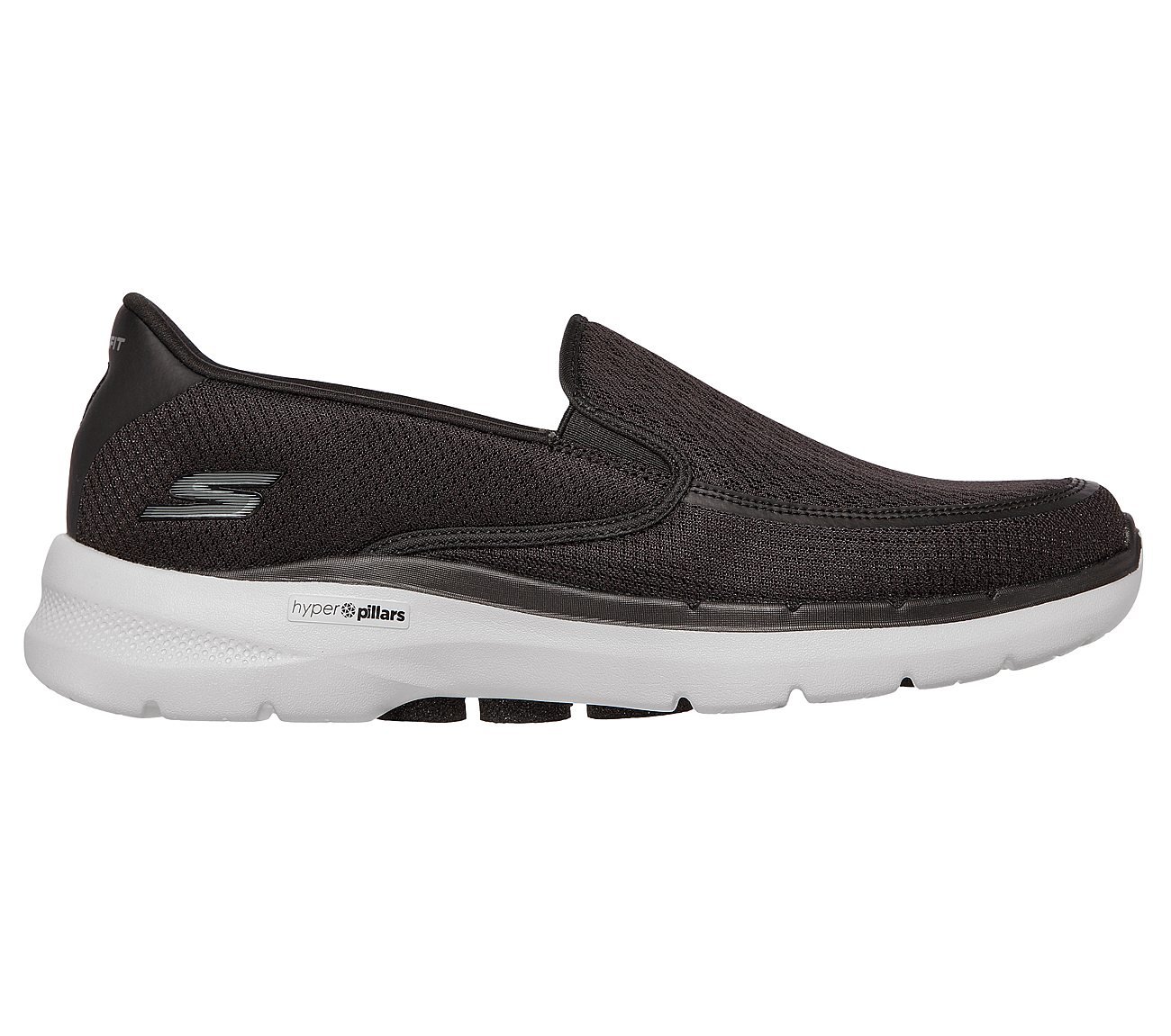 Skechers Black/Grey Go Walk 6 Orva Walking Shoes For Men Style ID ...