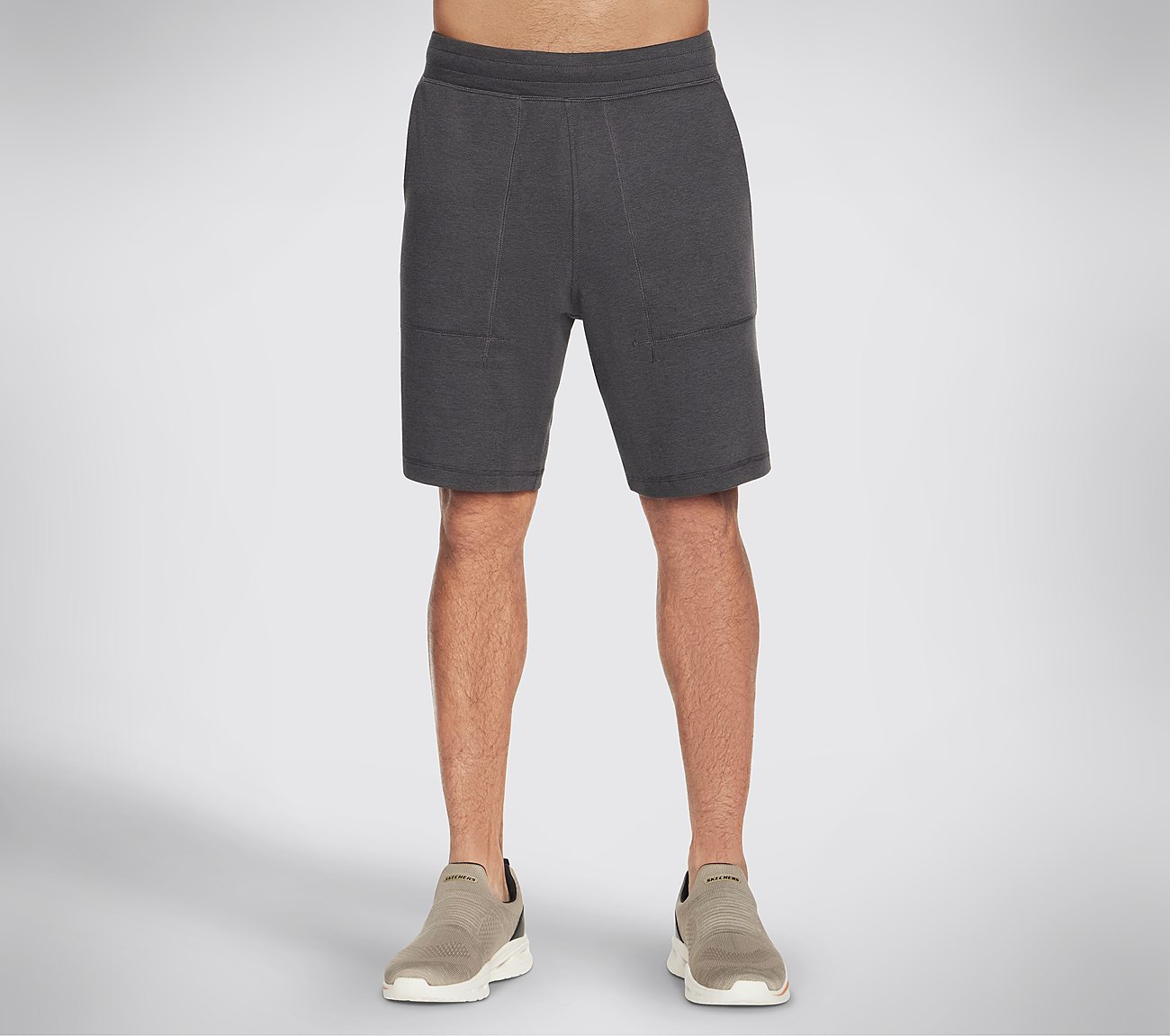 GOKNIT PIQUE 9IN SHORT, CCHARCOAL Apparel Lateral View
