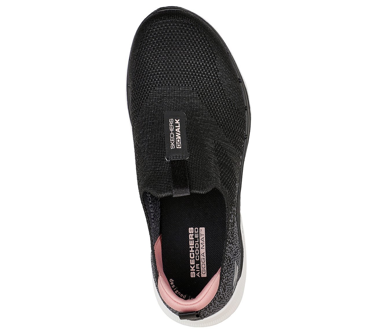 GO WALK 6 - GLIMMERING, BLACK/PINK Footwear Top View