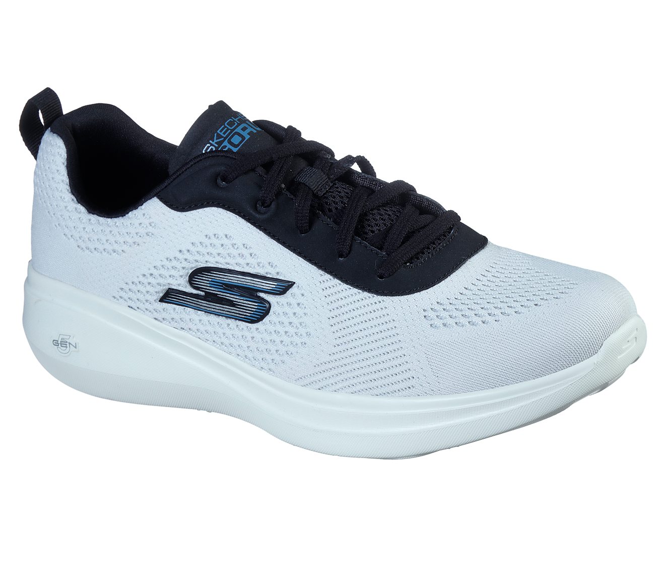 GO RUN FAST-QUAKE, WHITE BLACK Footwear Lateral View