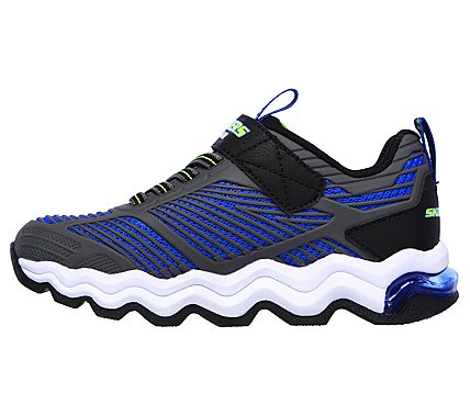 SKECH-AIR WAVES, CHARCOAL/BLUE Footwear Left View