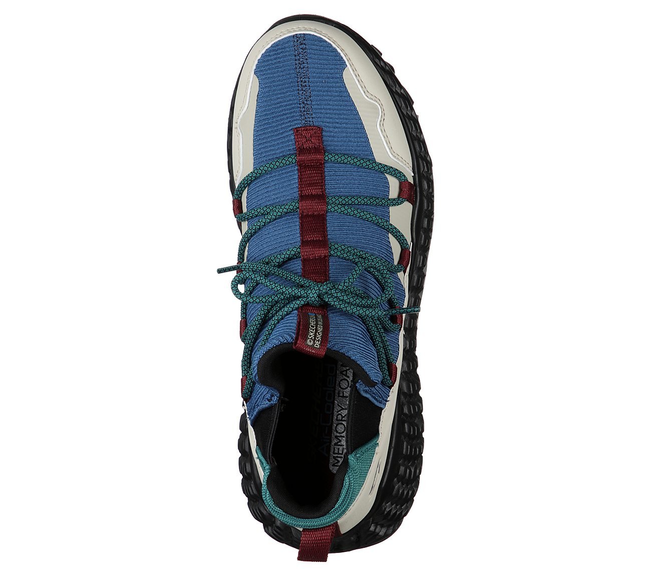 SKECHERS MONSTER-KORDES, BLACK/MULTI Footwear Top View