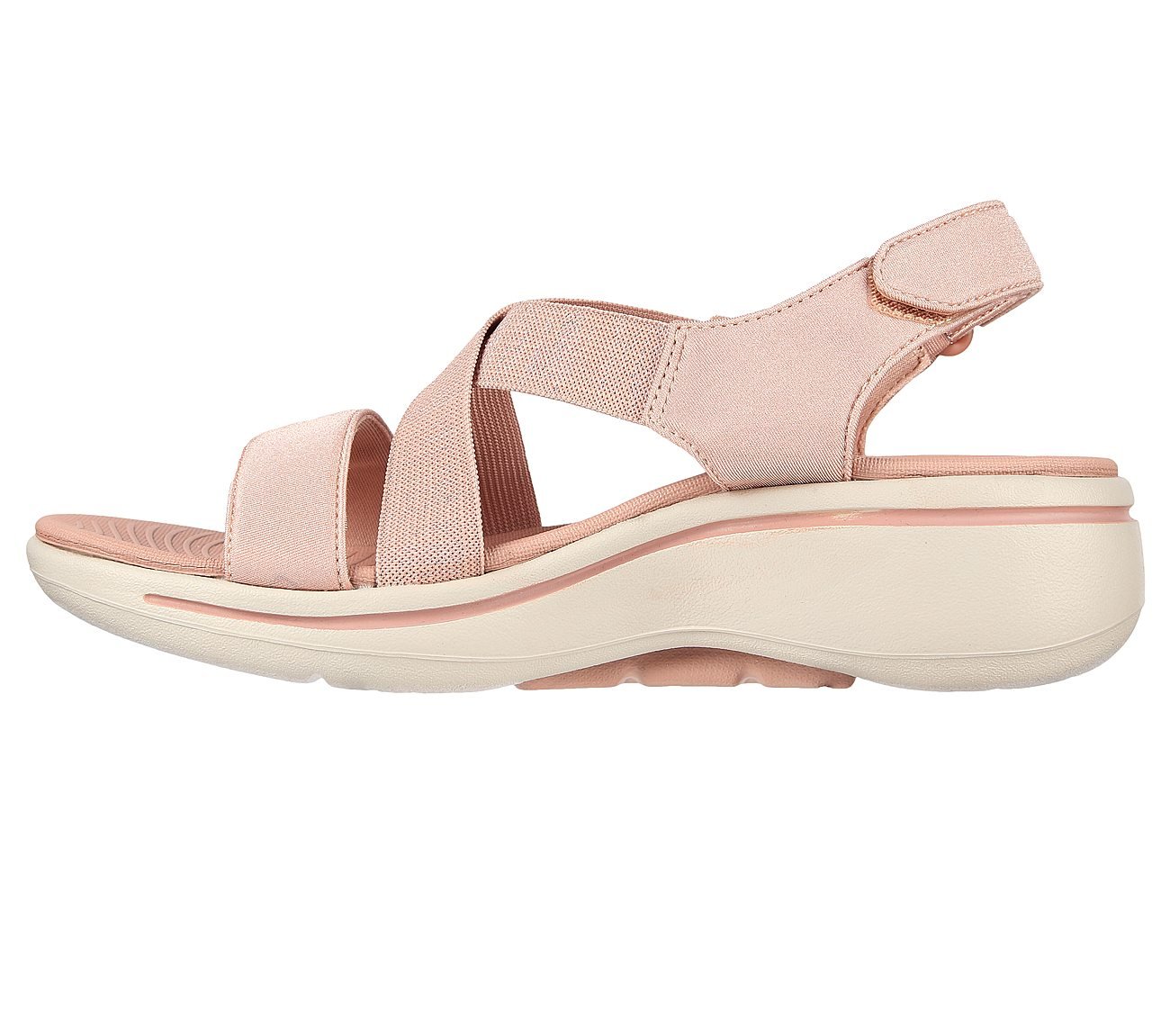 GO WALK ARCH FIT SANDAL - AST, ROSE Footwear Left View