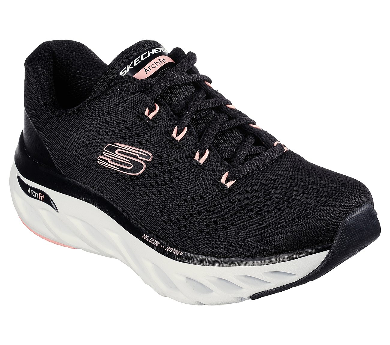 ARCH FIT GLIDE-STEP-TOP GLORY, BLACK/PINK Footwear Right View