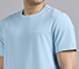ESSENTIAL BRANDING T SHIRT, GRAY/AQUA/PINK