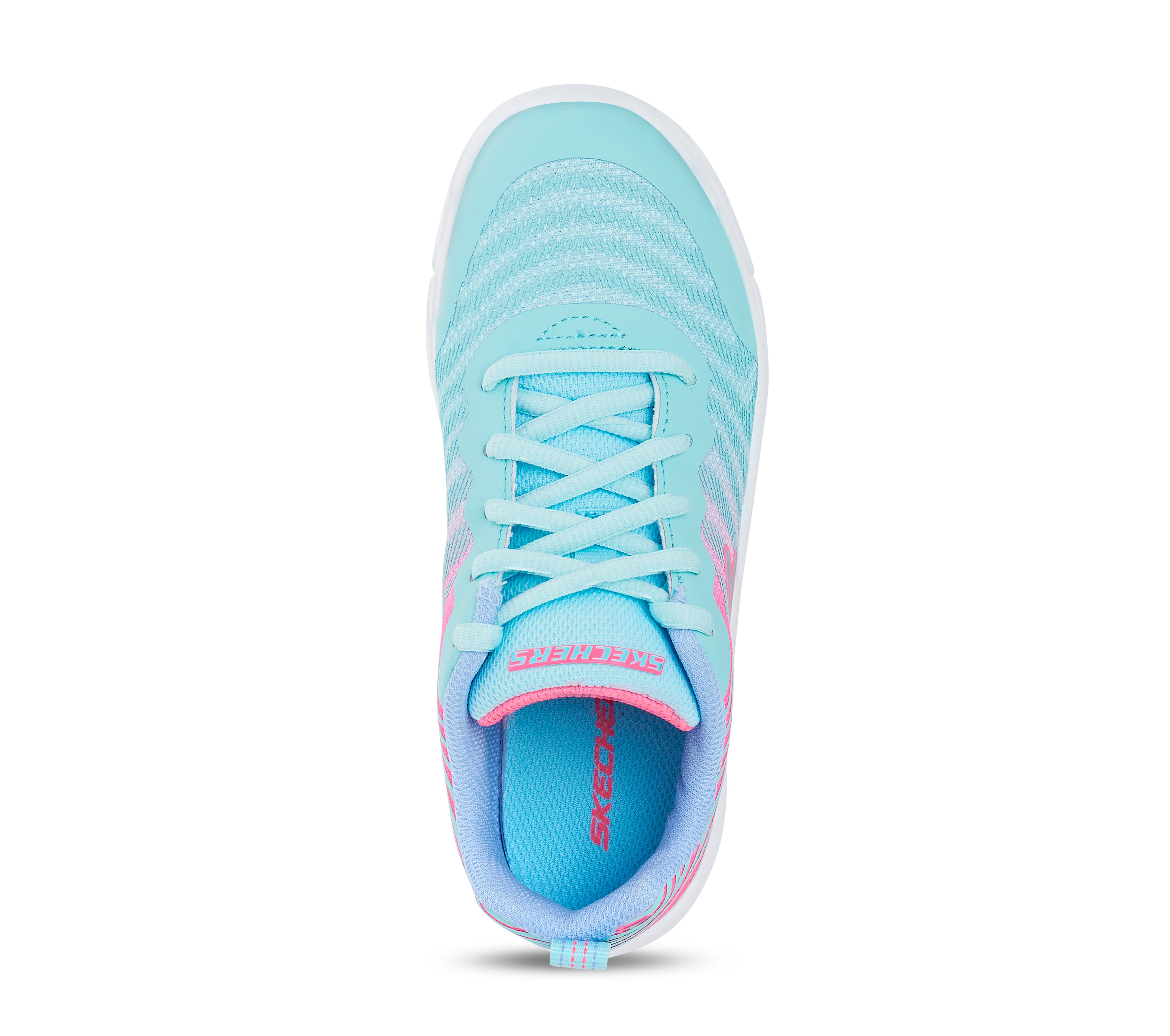 GO RUN 650 - FIREY COLORS, AQUA/PINK Footwear Top View