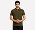 MULTI TONE TIPPING POLO, BROWN/SAGE Apparels Lateral View